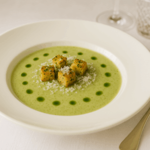 Velouté de cœur de courgette